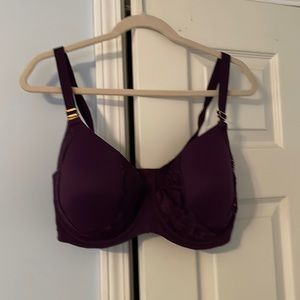 Soma brand 38DDD embraceable perfect coverage bra in plum